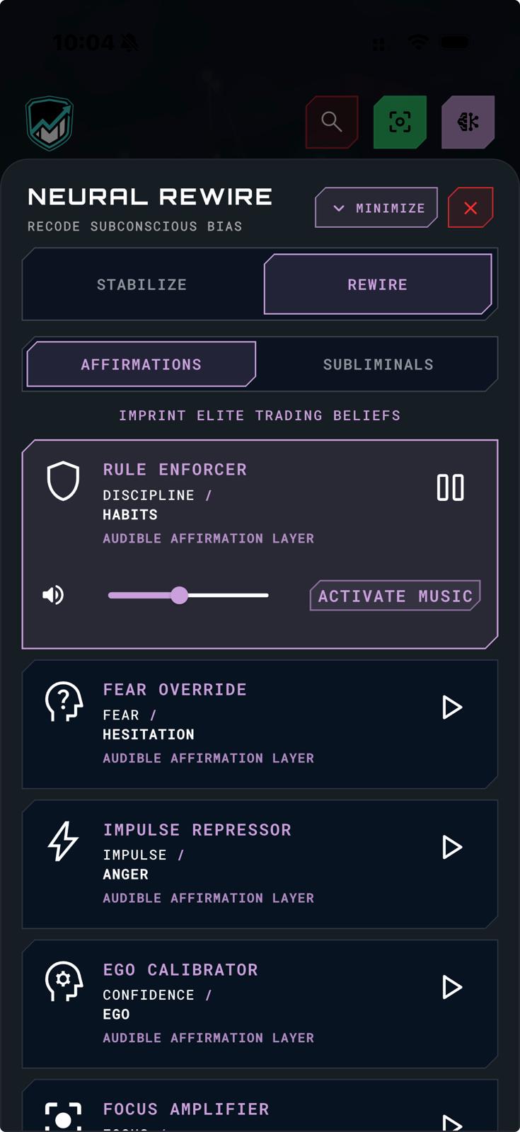 Neural Rewire screen